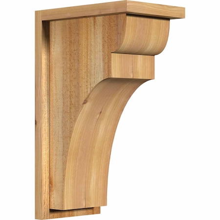 Ekena Millwork Yorktown Rough Sawn Corbel w/Backplate, Western Red Cedar, 8"W x 12"D x 20"H COR08X12X20YOR01RWR